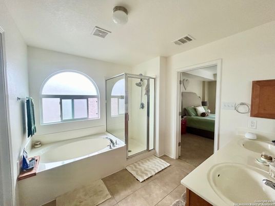 Bathroom, Bedroom, Dual Sink Vanities, Glass Shower, Interior