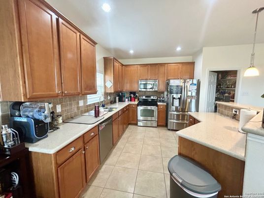 Interior, Kitchen, Pendant Lights, Recessed Lighting, Stainless Steel Appliances