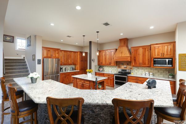 Interior, Kitchen, Pendant Lights, Recessed Lighting, Stainless Steel Appliances