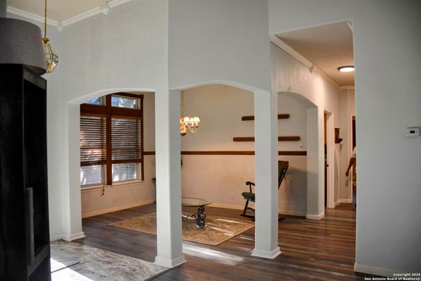 Chandelier, Interior, Wood Texture Flooring