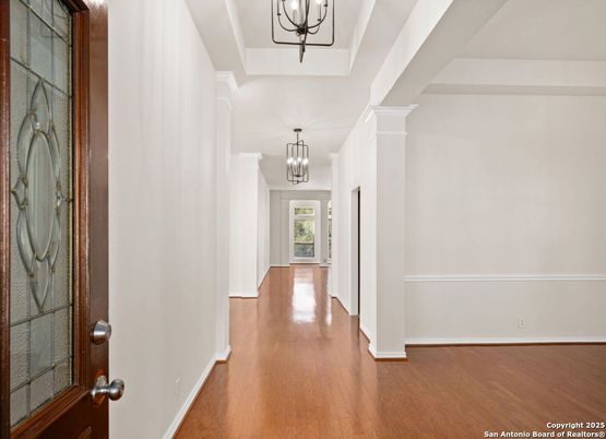 Chandelier, Interior, Wood Texture Flooring
