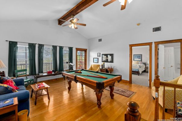 Billiard Table, Game Room, Interior, Wood Texture Flooring