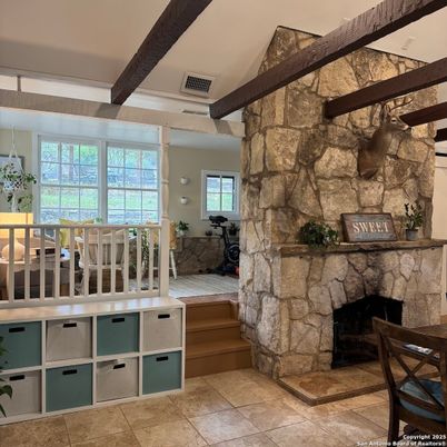 Fireplace, Interior, Stone Walls