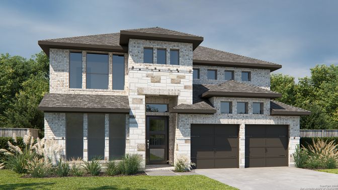 Attached, Exterior, Facade, Modern