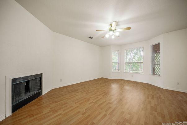 Empty room, Fireplace, Interior, Wood Texture Flooring
