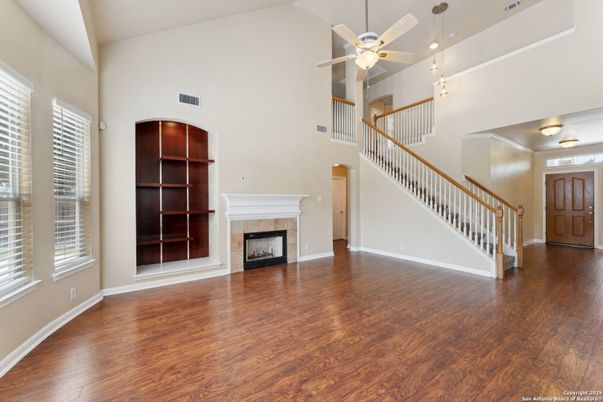 Fireplace, Interior, Wood Texture Flooring