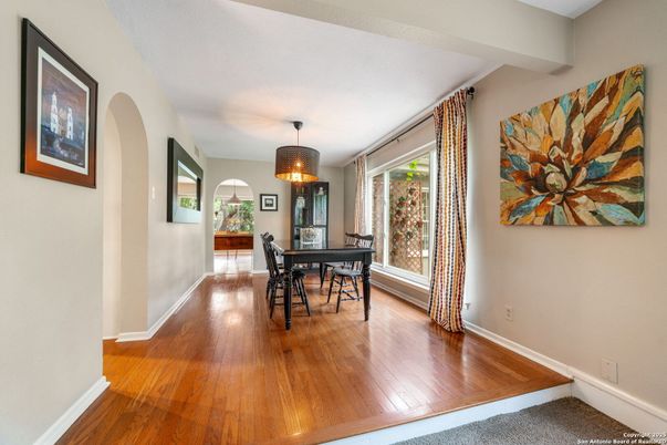 Dining room, Interior, Wood Texture Flooring