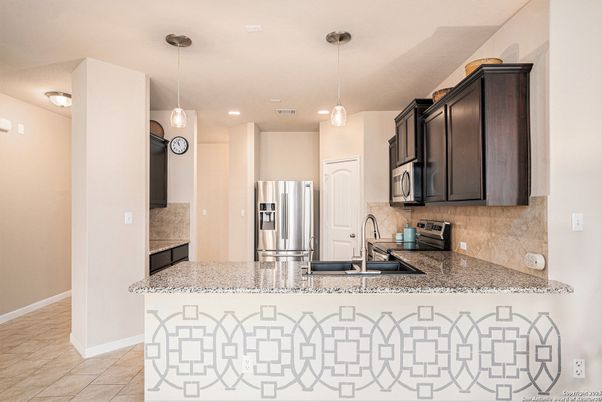 Interior, Kitchen, Pendant Lights, Recessed Lighting, Stainless Steel Appliances
