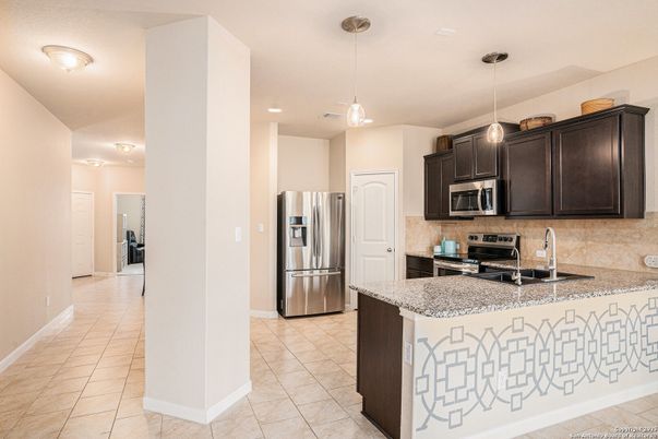Interior, Kitchen, Pendant Lights, Recessed Lighting, Stainless Steel Appliances