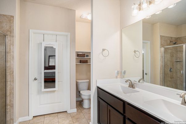 Bathroom, Dual Sink Vanities, Glass Shower, Interior