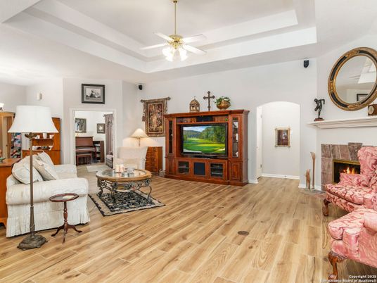 Fireplace, Interior, Living room, Piano, Wood Texture Flooring