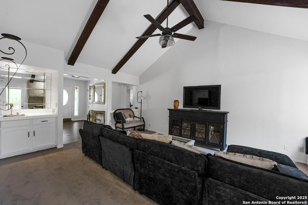 Interior, Living room, Wooden Beams