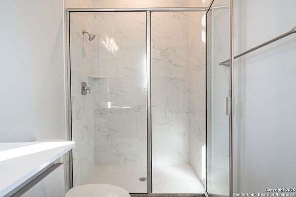 Bathroom, Glass Shower, Interior, Marble Walls