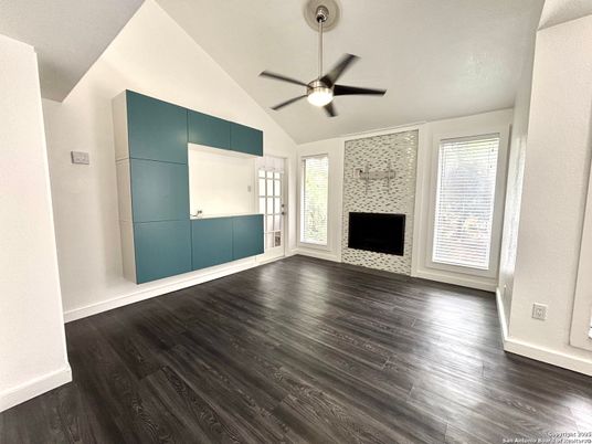 Empty room, Fireplace, Interior, Wood Texture Flooring