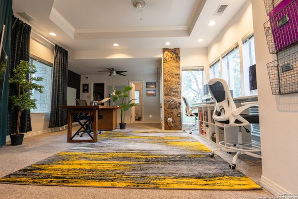 Home Office, Interior, Recessed Lighting