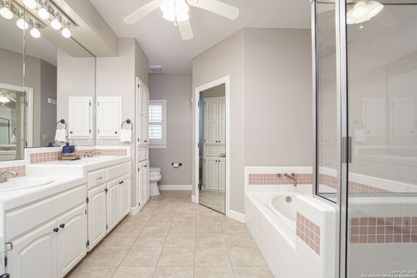 Bathroom, Dual Sink Vanities, Glass Shower, Interior