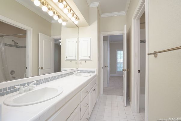 Bathroom, Dual Sink Vanities, Interior, Tile Countertops