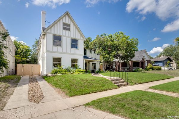 Backyard, Exterior, Facade, Tudor Revival