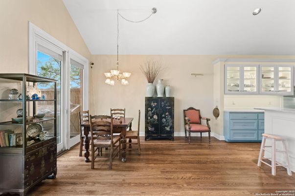 Chandelier, Dining room, Interior, Pendant Lights, Wood Texture Flooring