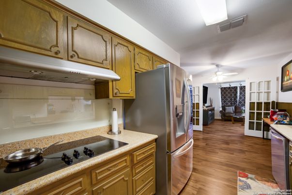 Interior, Kitchen, Wood Texture Flooring