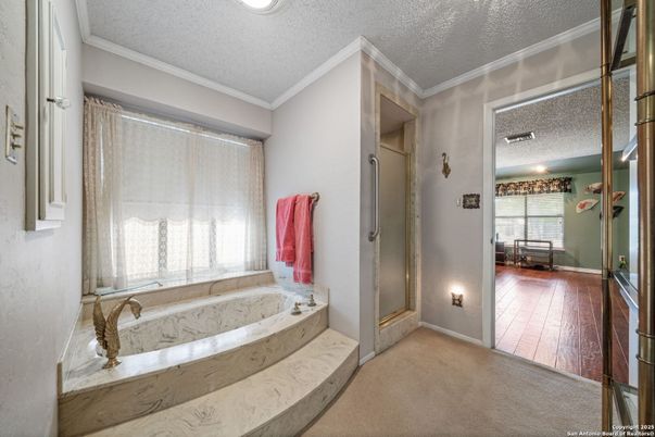 Bathroom, Interior, Recessed Lighting, Wood Texture Flooring