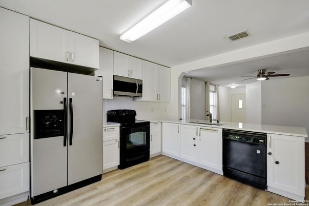 Interior, Kitchen, Wood Texture Flooring