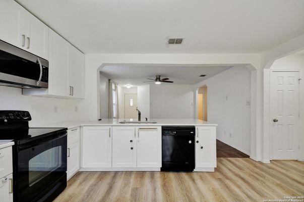Interior, Kitchen, Wood Texture Flooring