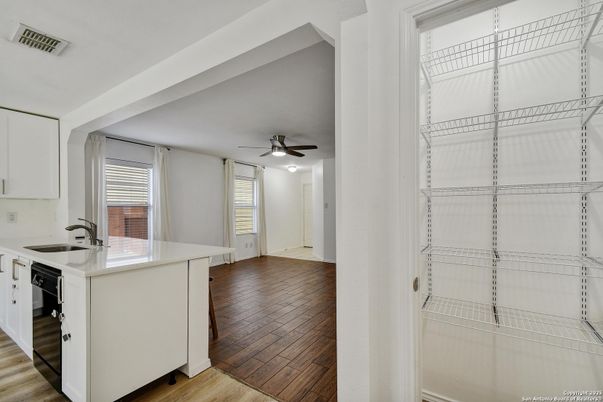 Interior, Kitchen, Wood Texture Flooring