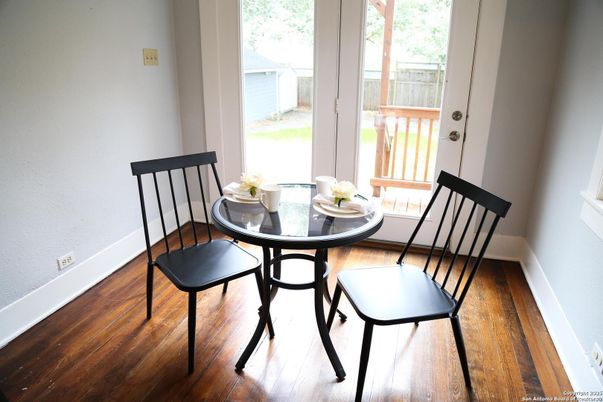 Dining room, Interior, Wood Texture Flooring