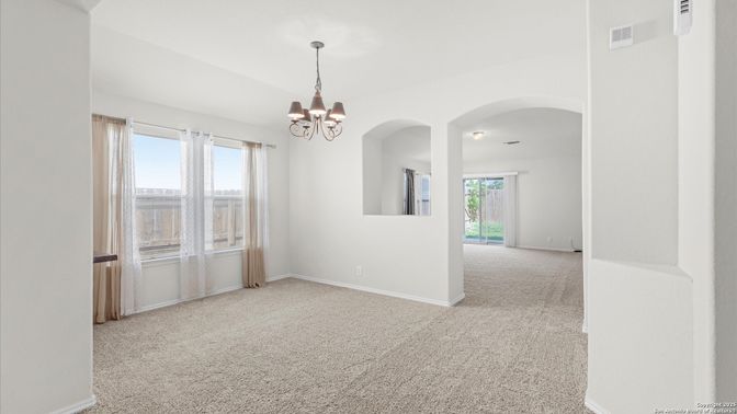 Chandelier, Empty room, Interior