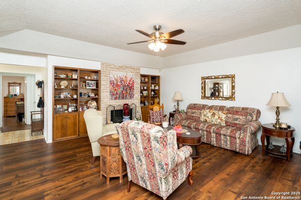 Fireplace, Interior, Living room, Stone Walls, Wood Texture Flooring