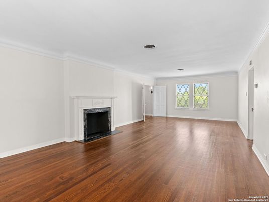 Empty room, Fireplace, Interior, Wood Texture Flooring