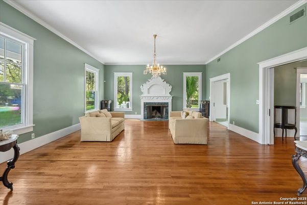 Chandelier, Fireplace, Interior, Living room, Wood Texture Flooring
