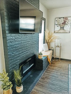 Fireplace, Interior, Wood Texture Flooring