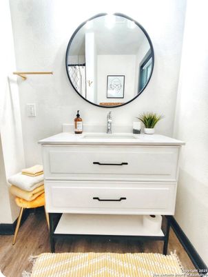 Bathroom, Interior, Wood Texture Flooring