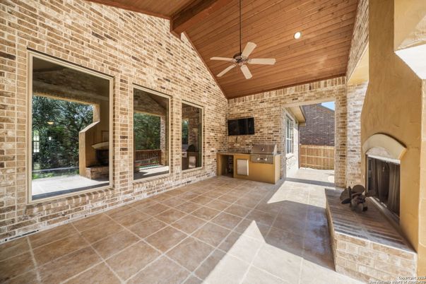 Exterior, Fireplace, Stone Walls