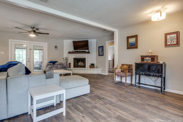Fireplace, Interior, Living room, Wood Texture Flooring