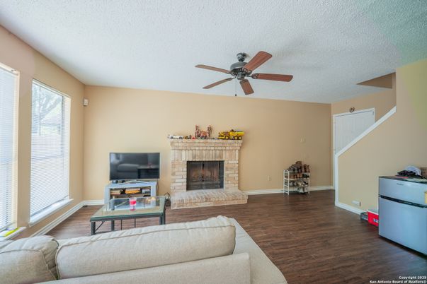 Fireplace, Interior, Living room, Wood Texture Flooring