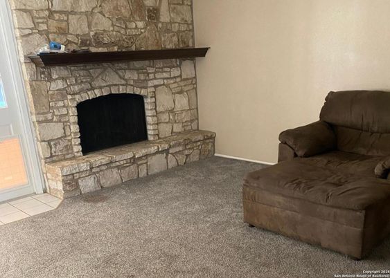 Fireplace, Interior, Stone Walls
