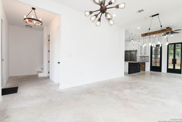 Empty room, Interior, Kitchen, Pendant Lights, Recessed Lighting