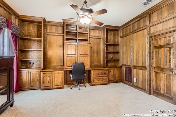 Home Office, Interior, Wooden Walls