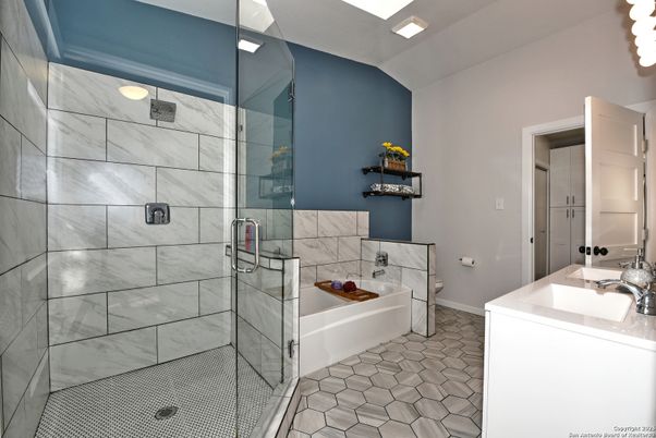 Bathroom, Glass Shower, Interior, Marble Walls