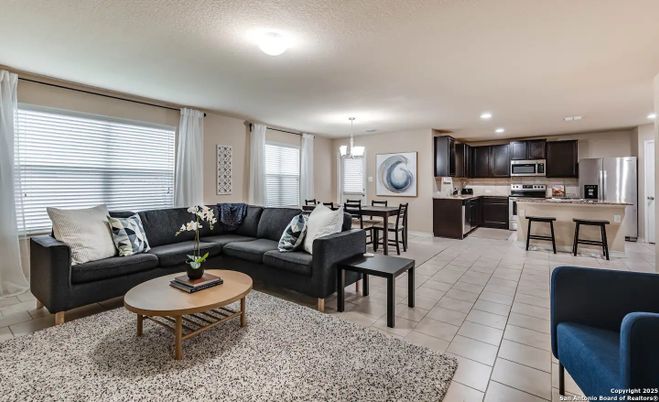 Dining room, Interior, Kitchen, Living room, Pendant Lights, Recessed Lighting, Stainless Steel Appliances