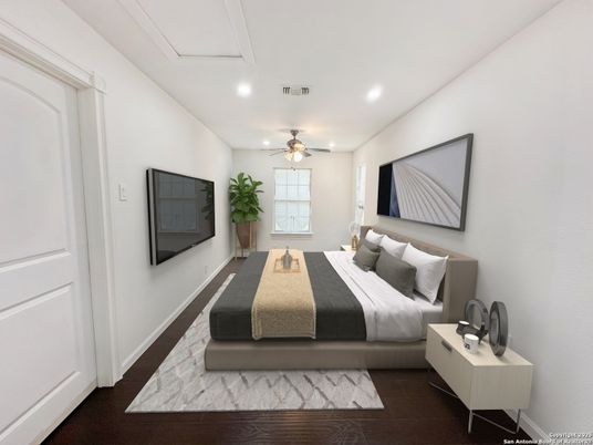 Bedroom, Interior, Recessed Lighting