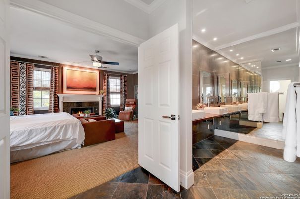Bedroom, Fireplace, Interior, Recessed Lighting