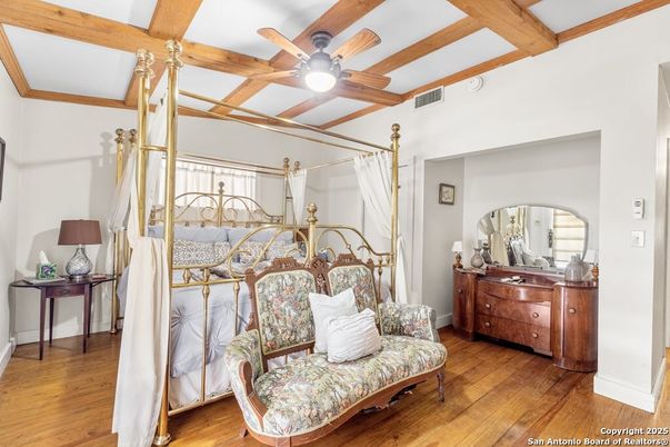 Bedroom, Interior, Wooden Beams, Wood Texture Flooring