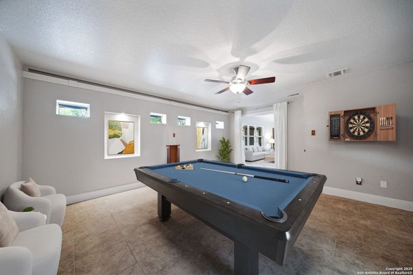 Billiard Table, Game Room, Interior