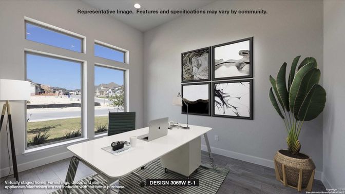 Home Office, Interior, Recessed Lighting, Water, Wood Texture Flooring