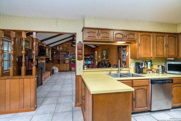 Interior, Kitchen, Wooden Walls