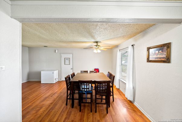 Dining room, Interior, Wood Texture Flooring